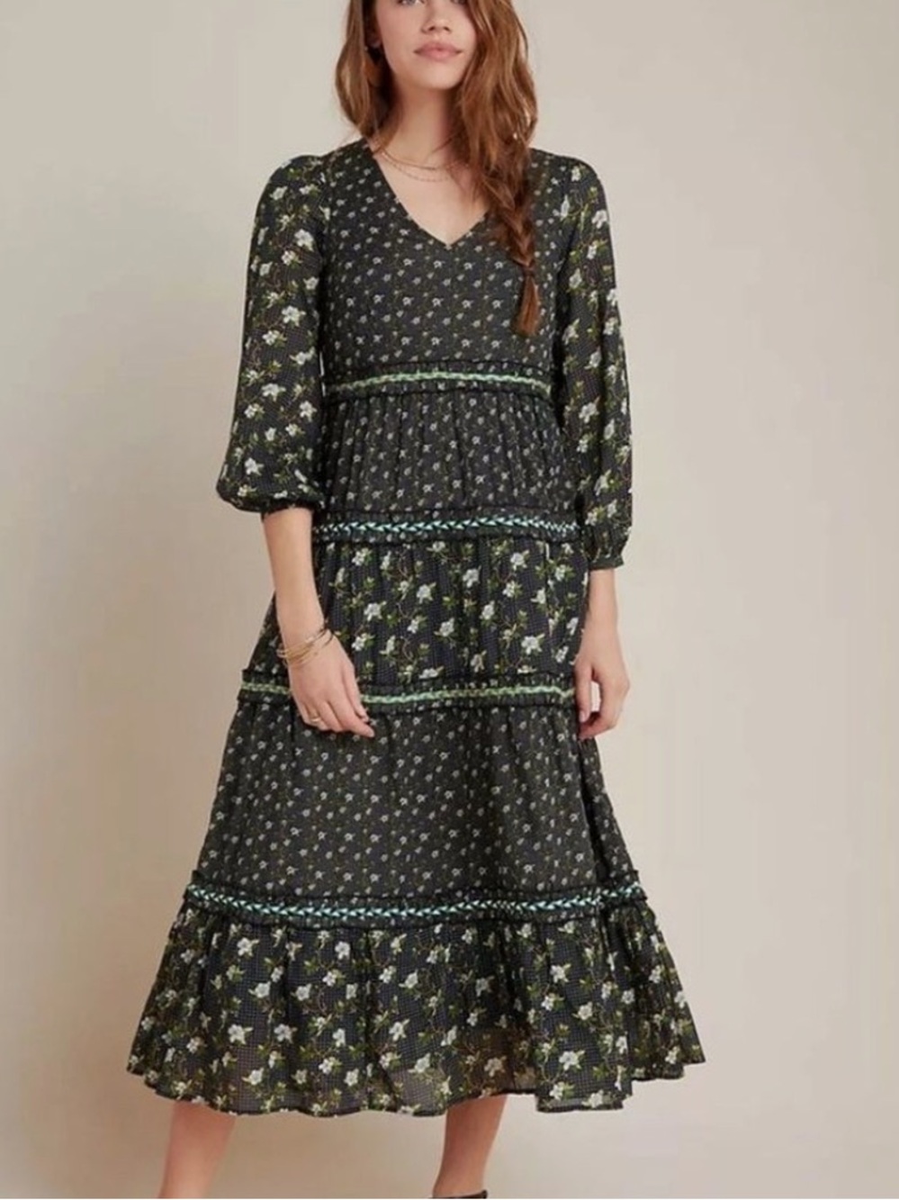 Anthropologie Karoline Tiered Maxi Dress - Picture 2 of 7